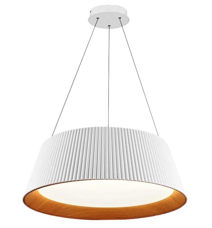 COLGANTE WOOD-CO LED 36W 3000K 45CM BCO/MAD