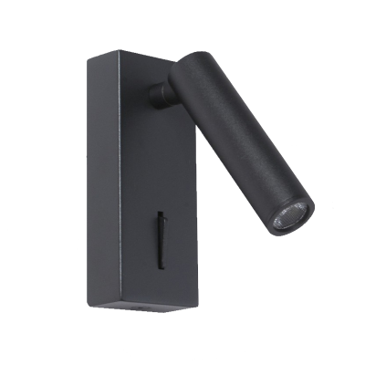 APLIQUE QU-AP LED 3W 3200K MOV. NEGRO