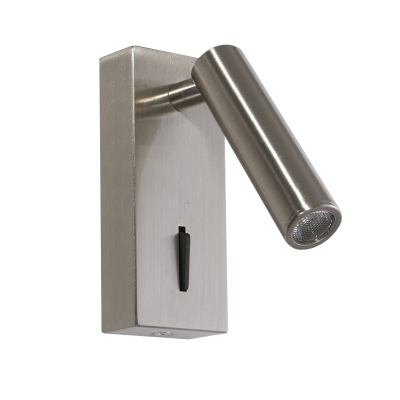 APLIQUE QU-AP LED 3W 3200K MOV. PLATIL