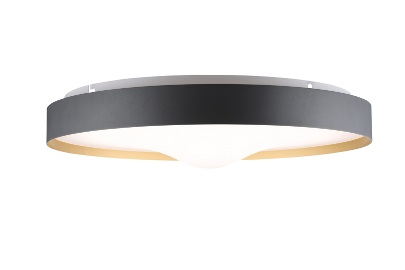 PLAFON FUSKAL LED 45W 3000K DIM 50CM GRIS-ORO