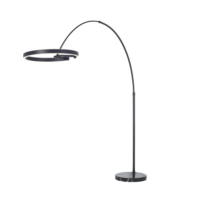 LÁMPARA DE PIE TOKIO FLOOR LED 25+25W 3000K NEGRO