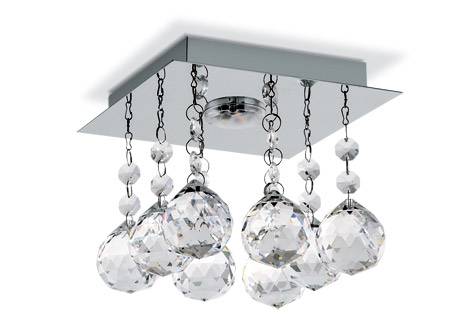 PLAFON G247 01C 1L. G9 LLUVIA CRISTAL