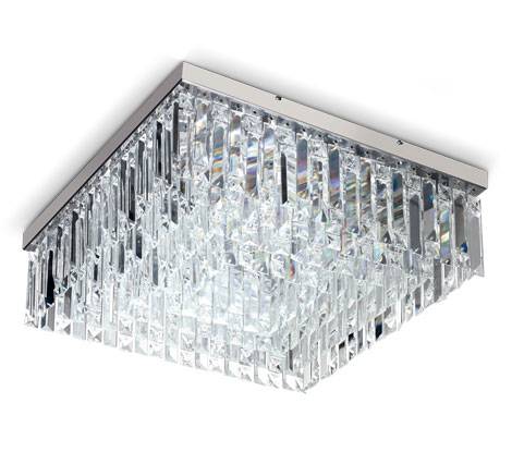 PLAFON G627 08C SIRIUS 8L. G9 CRISTAL 50X50