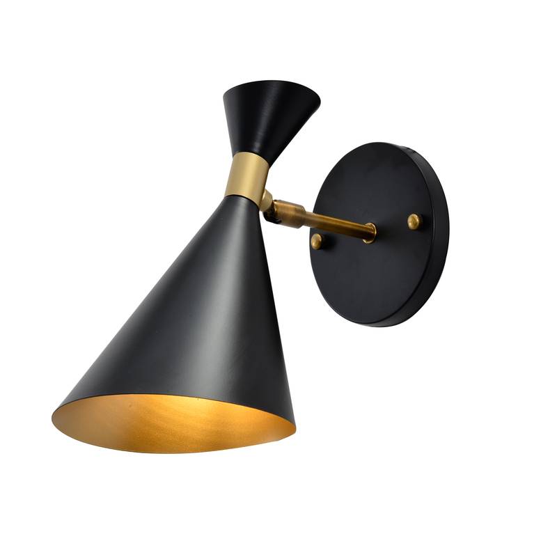 APLIQUE IN BEAT WALL 19037 E27 NEGRO