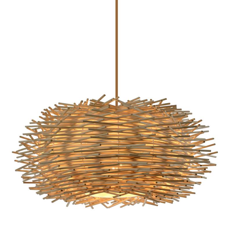 COLGANTE NEST 19068 1L.E27 BAMBÚ 40CM