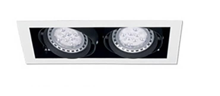 SPOT EMBUTIDO ET022/2 SPACE 2L. AR111 GU10 BCO