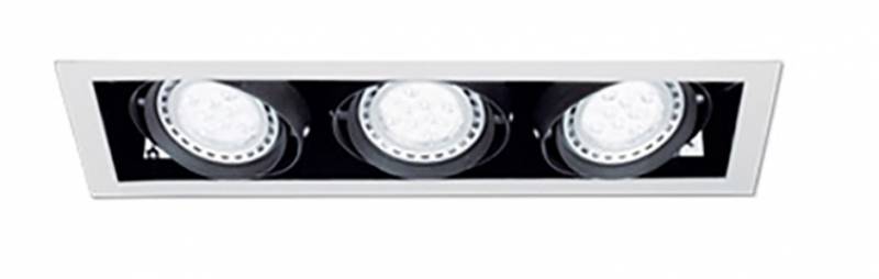 SPOT EMBUTIDO ET022/3 SPACE 3L. AR111 GU10 BCO
