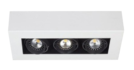 PLAFON PL020/3 ZONIC 3L GU10 BLANCO