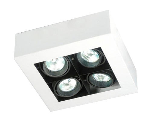 PLAFON PL020/4 ZONIC 4L GU10 CUADRADO BLANCO