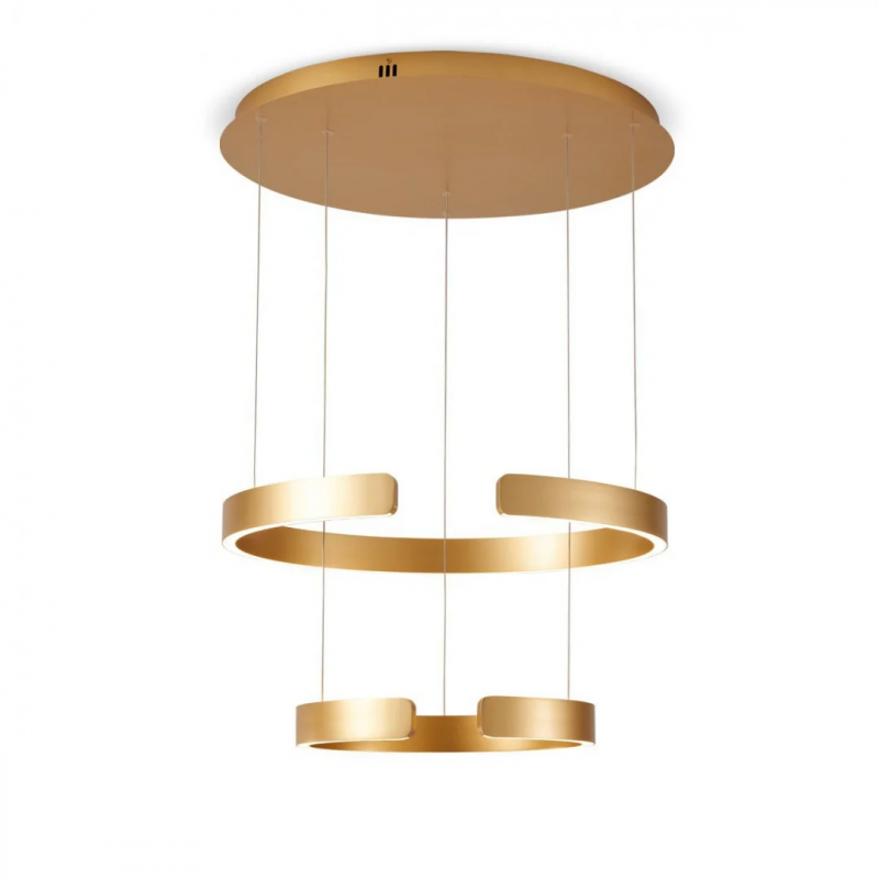 COLGANTE TOLUCA-L LED 50+30W HERRAD.60/40 DORADO