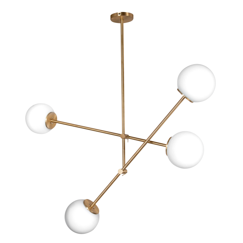 COLGANTE KANDINSK/4 K104 E27 GLOBO OPAL ORO MA