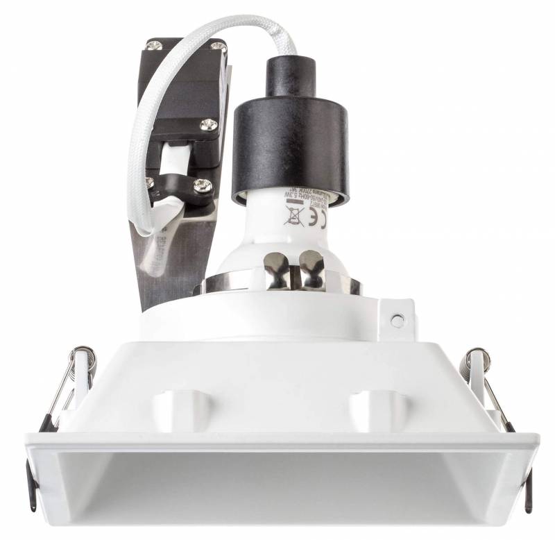 SPOT EMBUTIDO TUEL 0105 GU10 CUAD. 13CM BL.